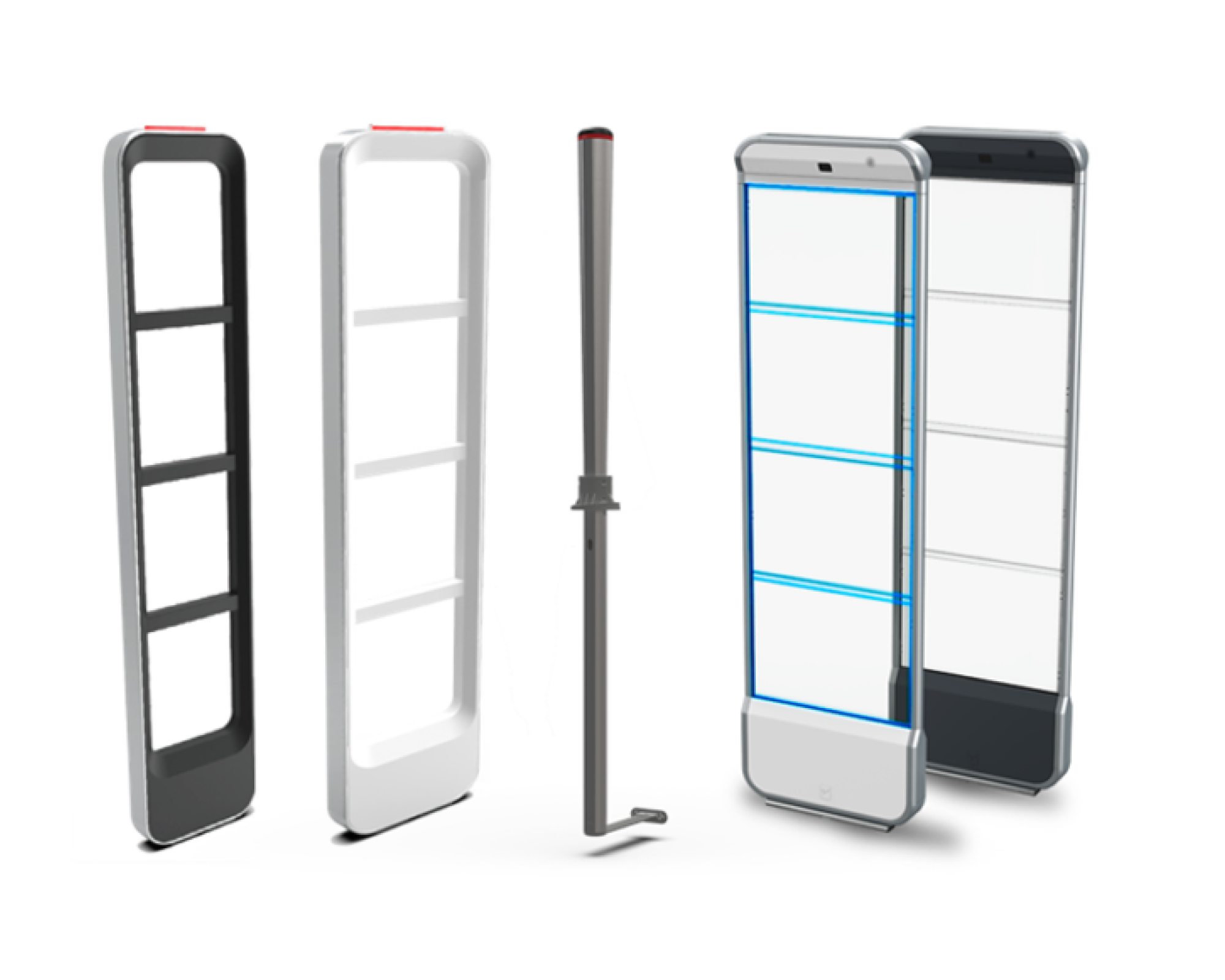 Five different sytles of Checkpoint Neo RF antenna systems