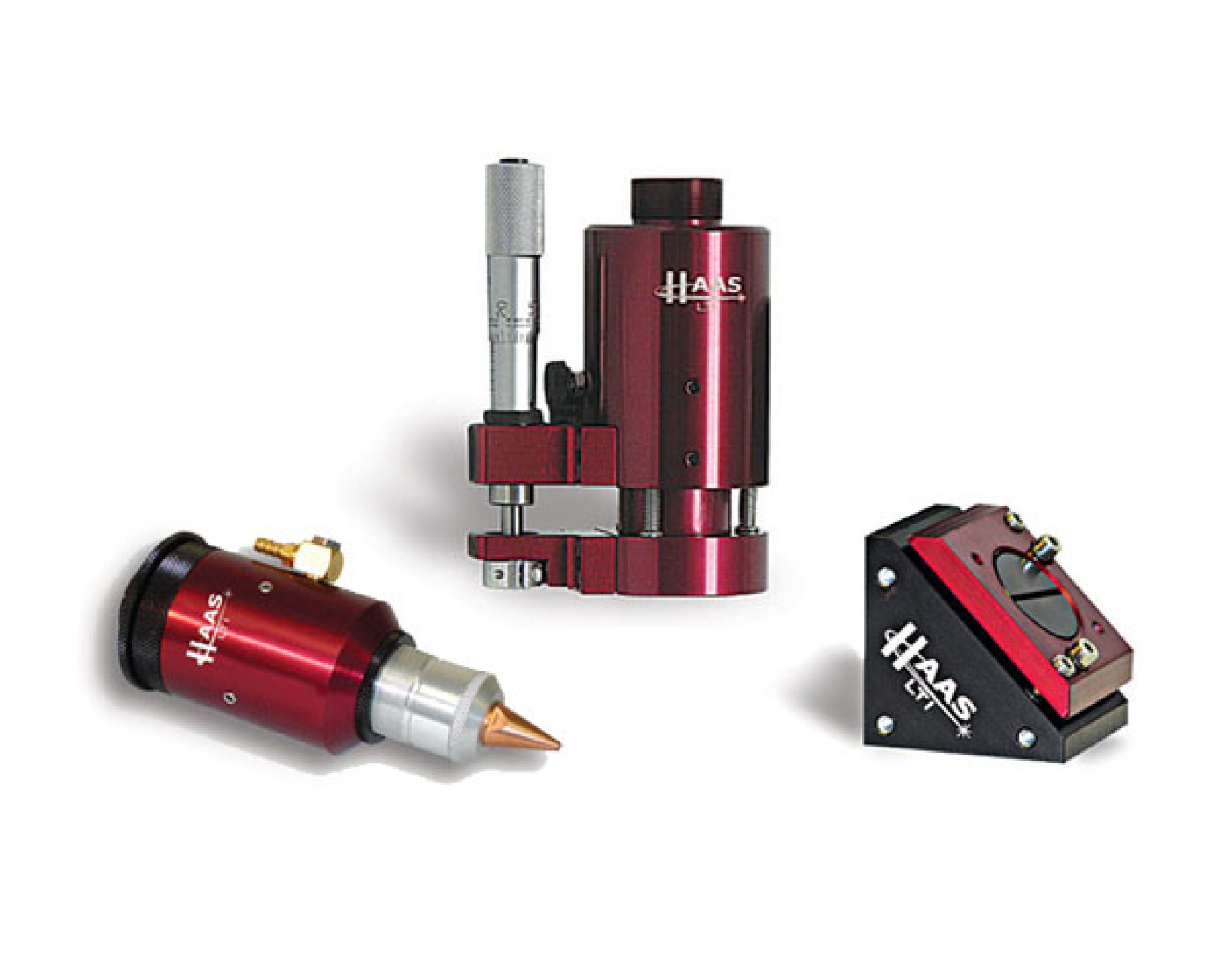 three different offerings of Haas low power laser delivery products